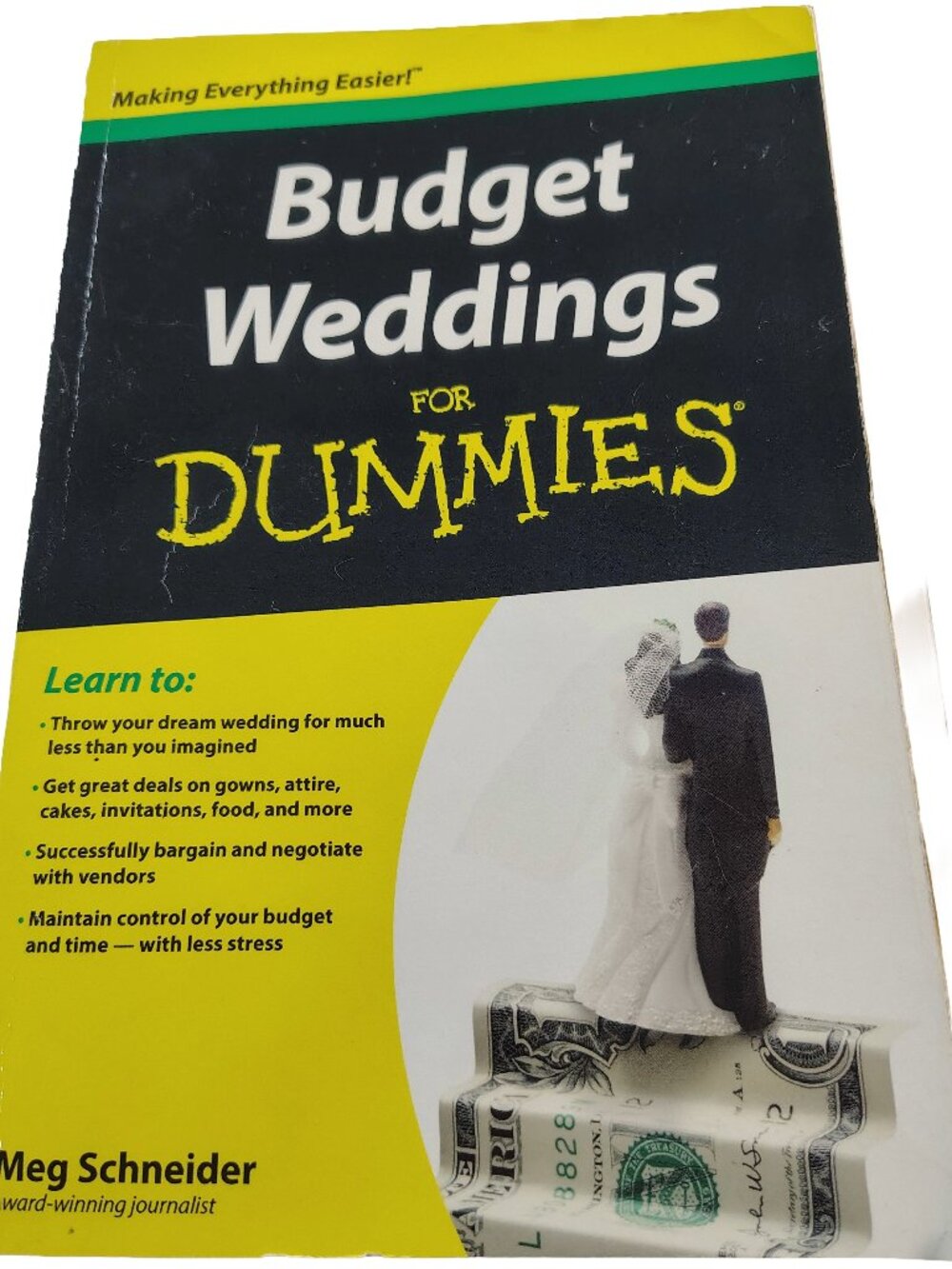Budget Weddings For Dummies self-help book, published by Wiley & Sons